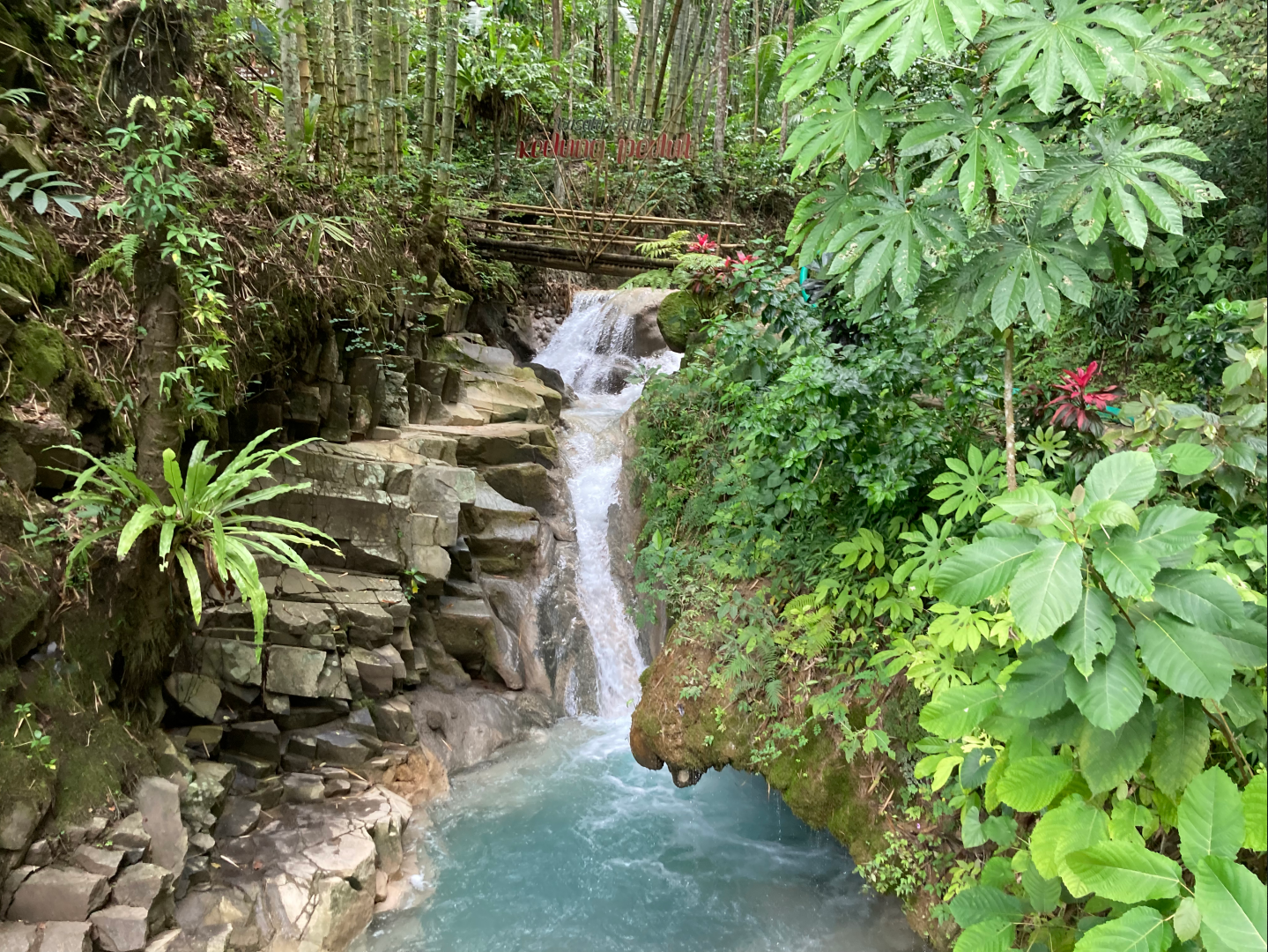 The waterfall in the west of Yogyakarta