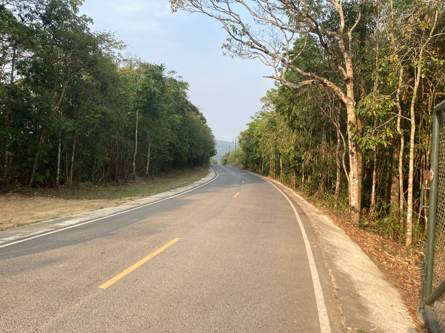 One of the streets through the national park