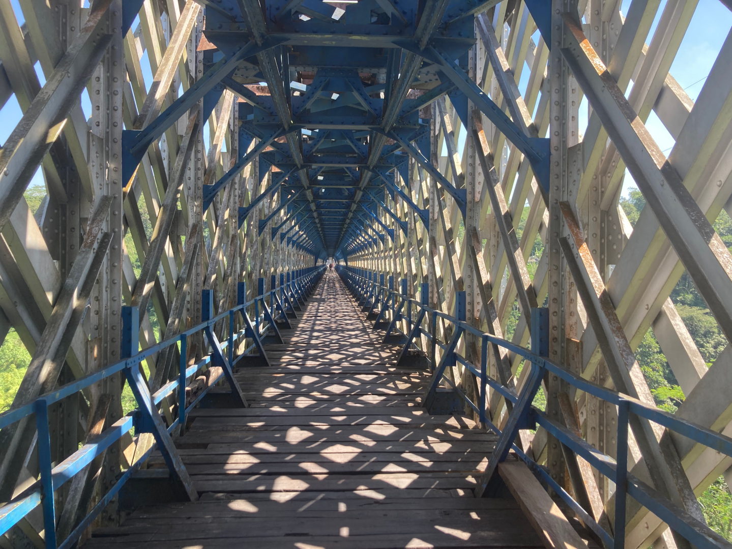 The Jembatan Kereta Cirahong bridge from the colonial era