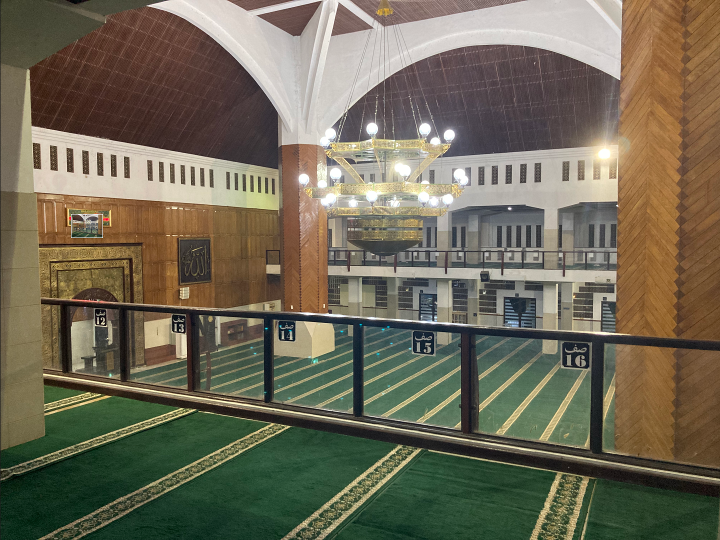 Inside the big mosque in Tasikmalaya